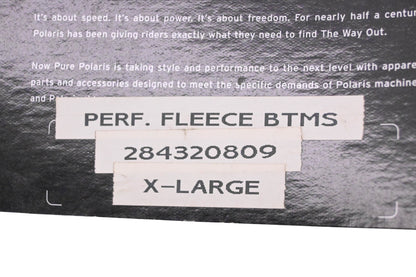 New OEM Polaris 284320809 Black Fleece Bottom Size XL NOS