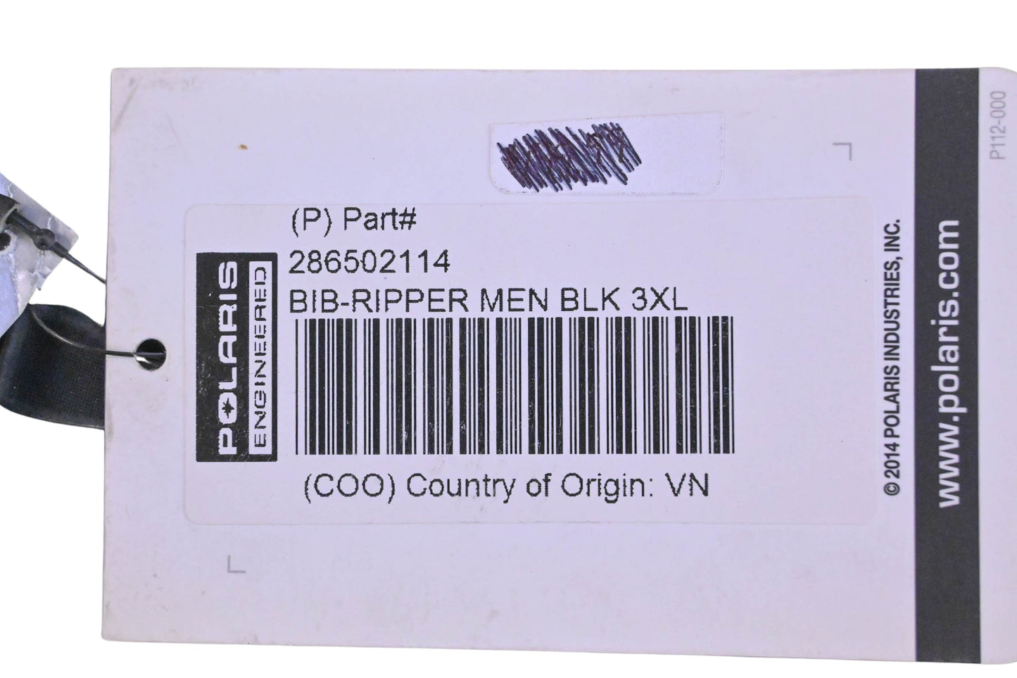 New OEM Polaris 286502114 Black Men's Ripper Bib Size 3XL NOS