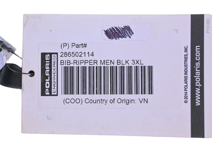 New OEM Polaris 286502114 Black Men's Ripper Bib Size 3XL NOS