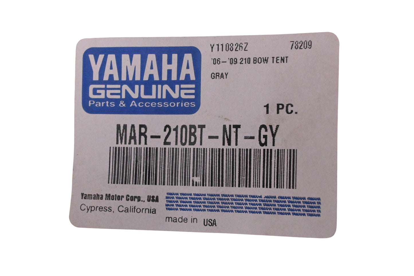 New OEM Yamaha MAR-210BT-NT-GY Gray 210 Bow Tent Assembly Kit NOS