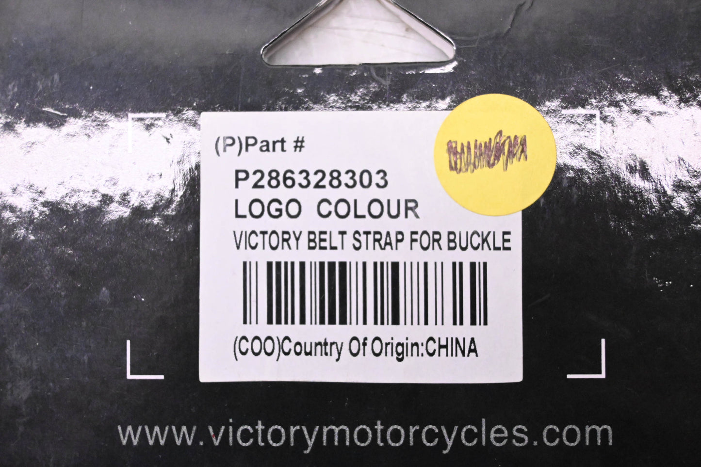 New OEM Victory 286328303 Black Logo Belt NOS