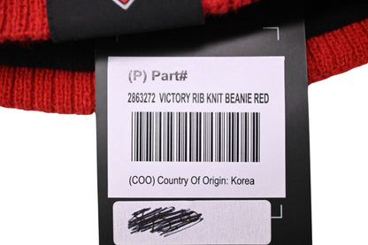 New OEM Victory 2863272 Red Rib Knit Brand Beanie NOS