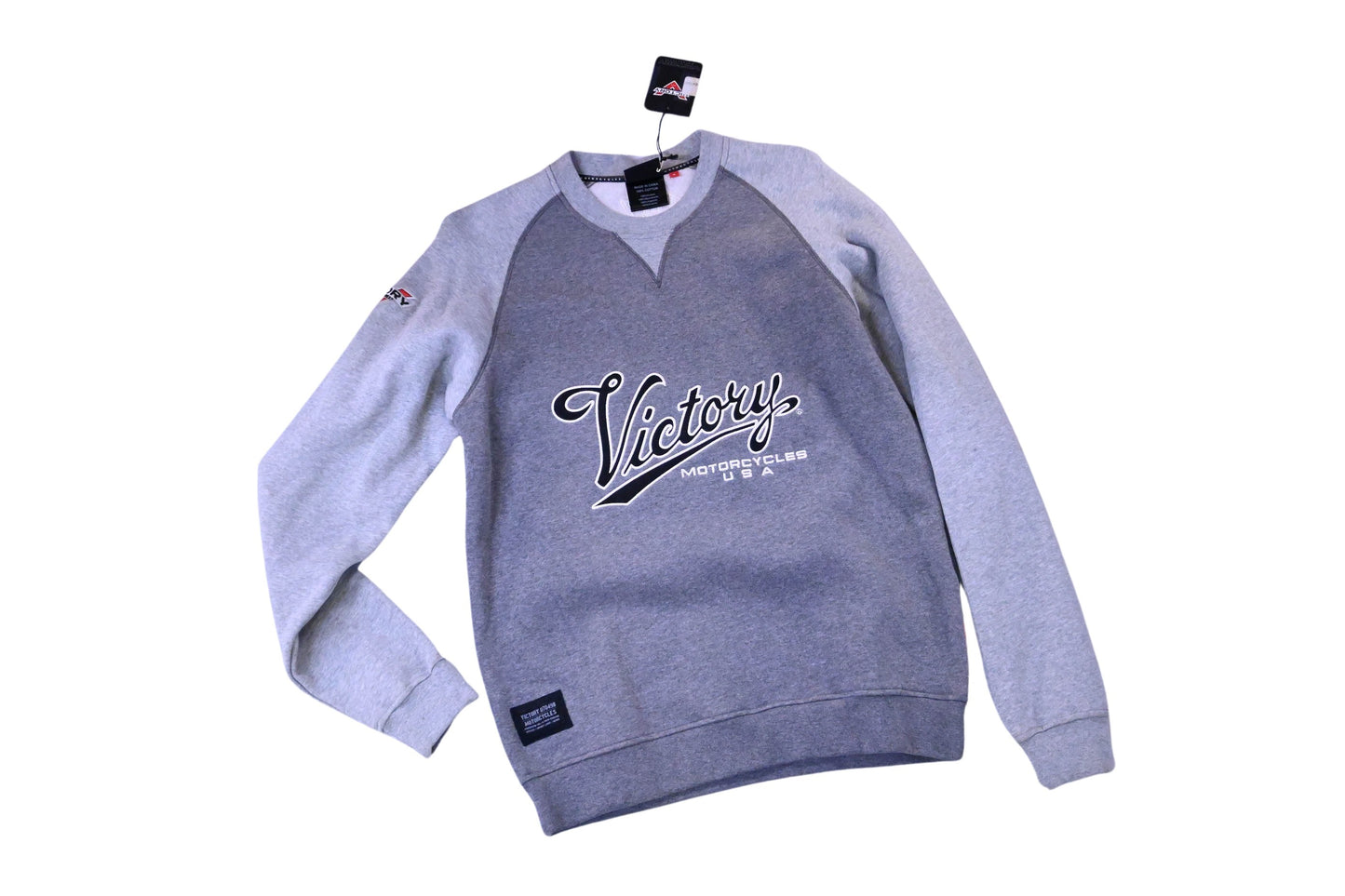New OEM Victory 286364403 Grey Men's Classic Script Sweatshirt Size M NOS