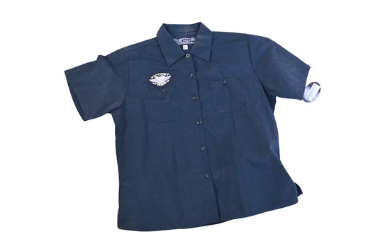 New OEM Victory 286829212 Black Women's Mechanics Shirt w/Patches Size XXL NOS