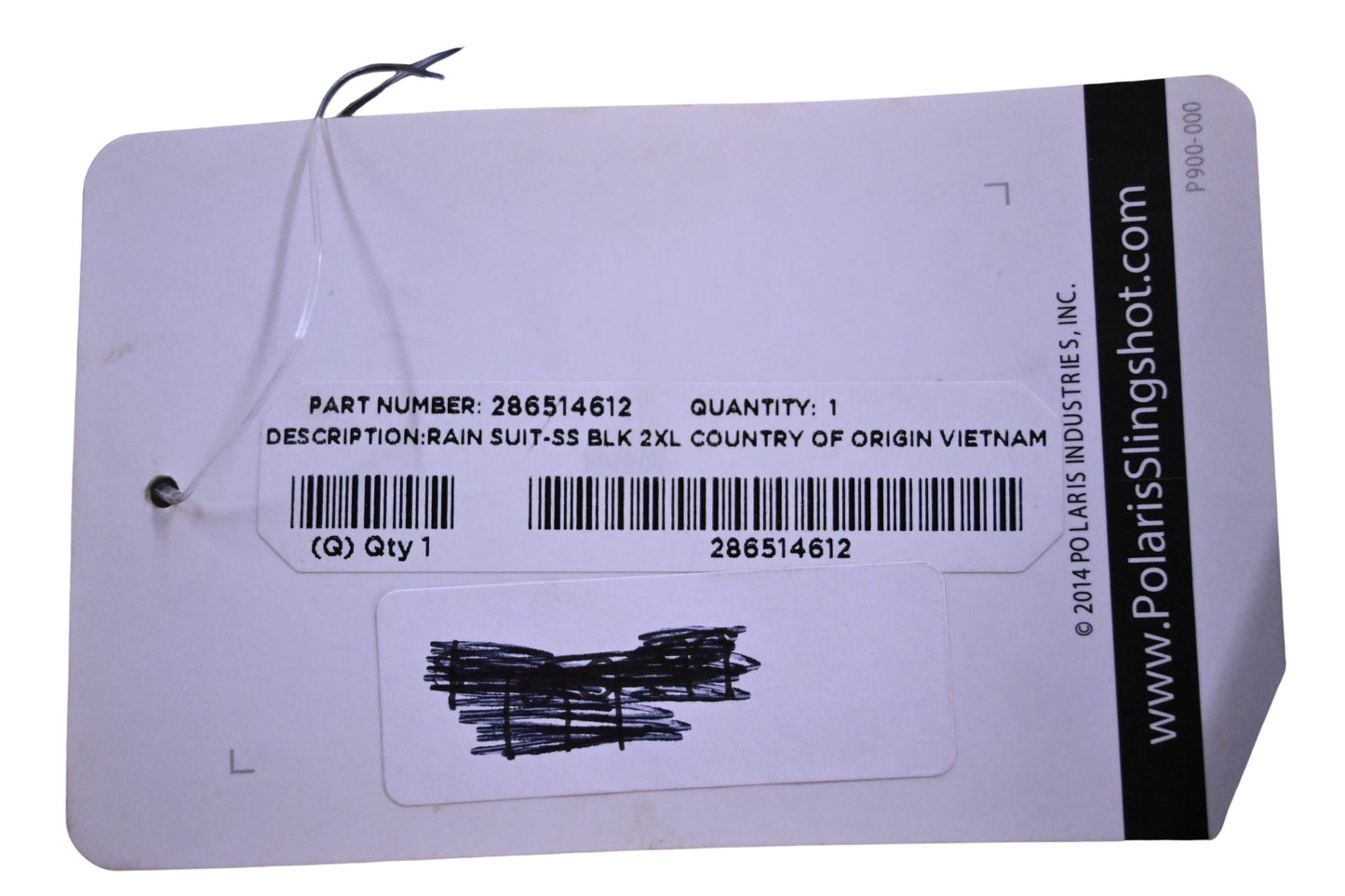 New OEM Polaris 286514612 Black Slingshot Rain Suit Kit Size 2XL NOS