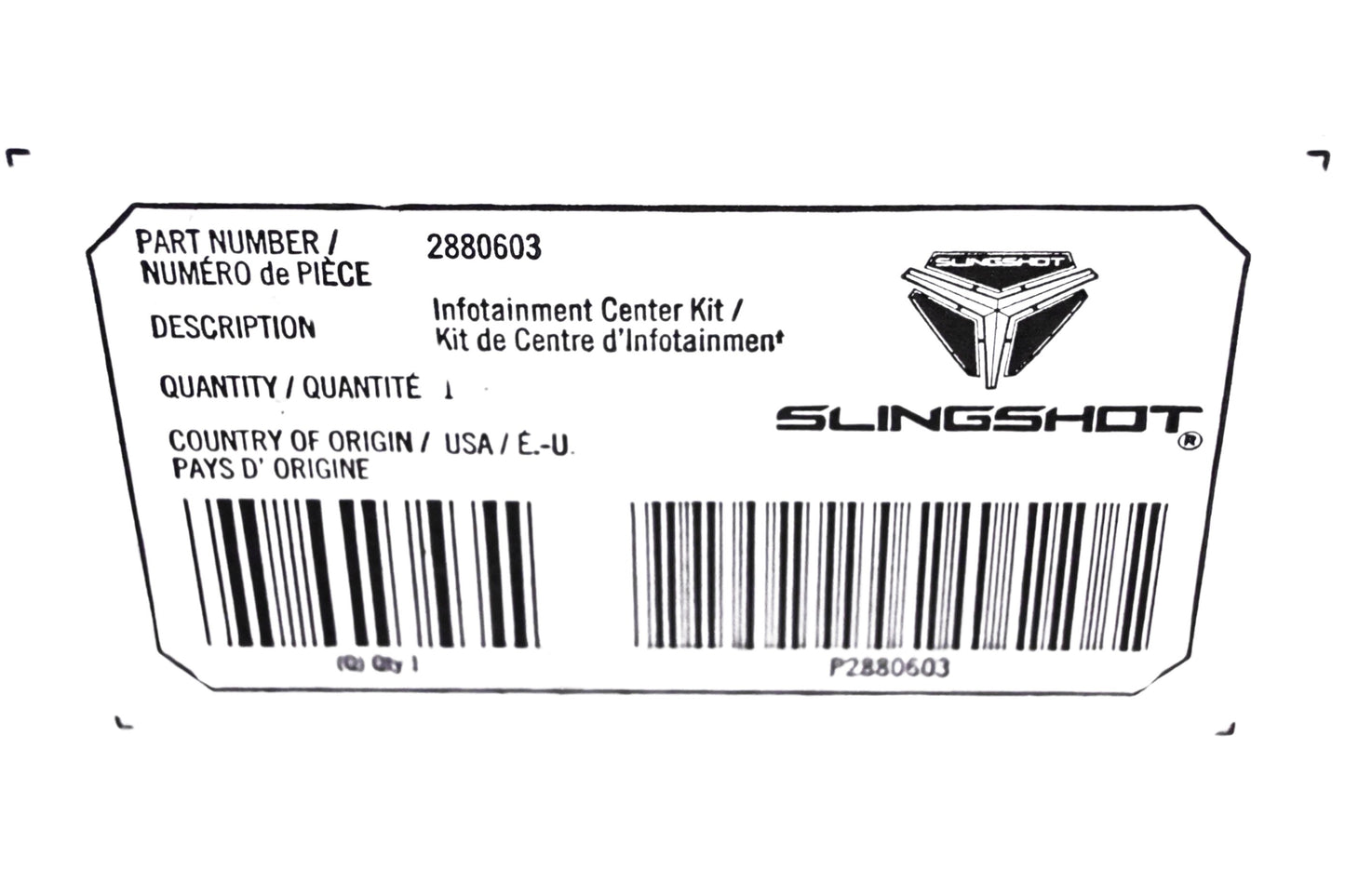 New OEM Polaris 2880603 Infotainment Center Kit NOS