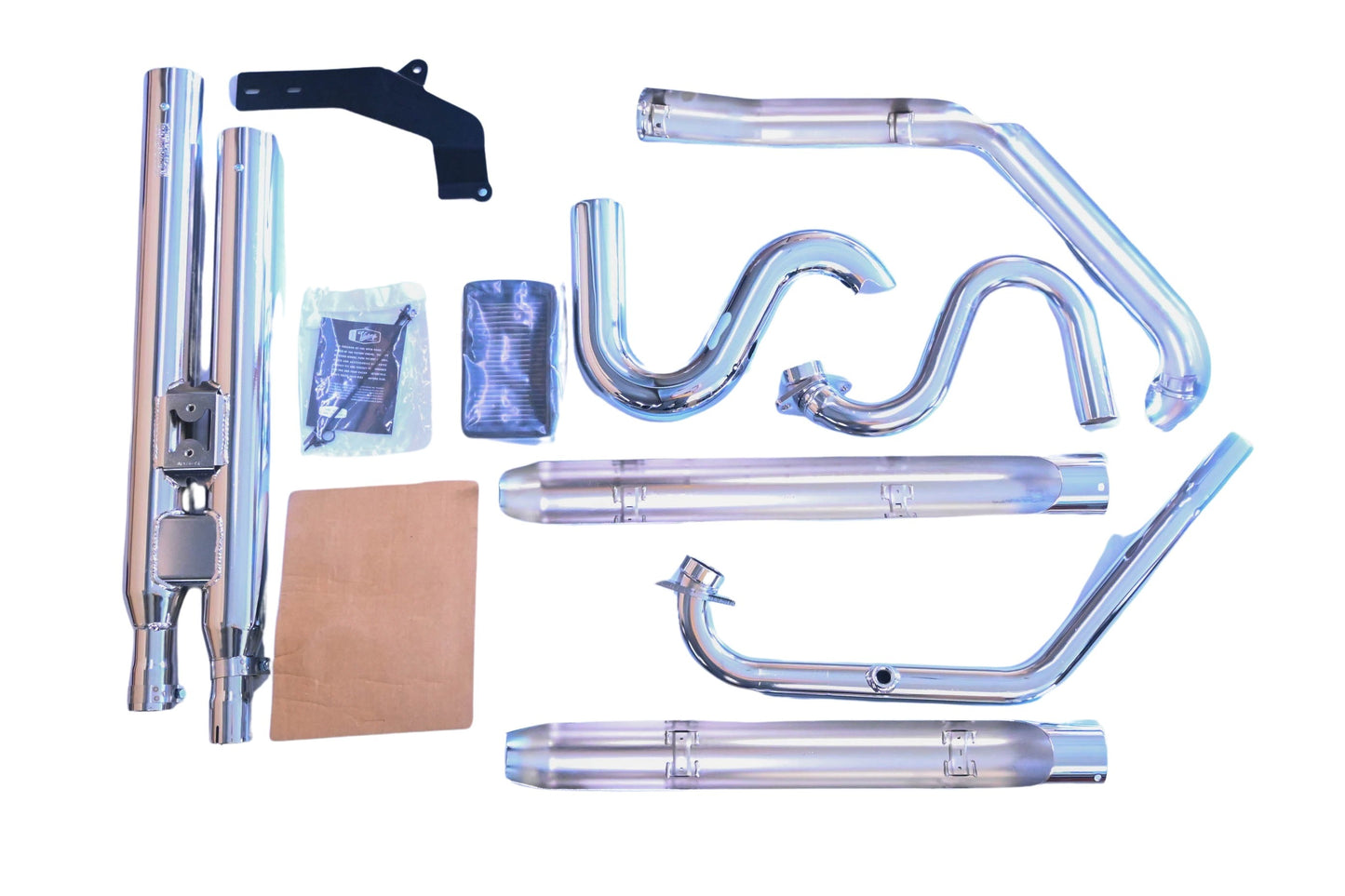 New OEM Polaris 2878200-156, 95-8851V Chrome Stage 1 Straight Exhaust Kit NOS