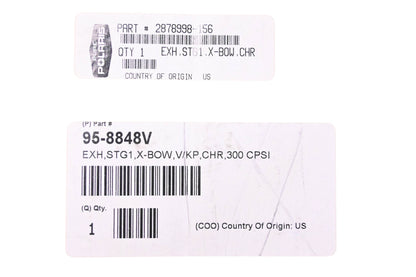 New OEM Polaris 2878998-156 Chrome Stage 1 X-Bow Exhaust Kit NOS