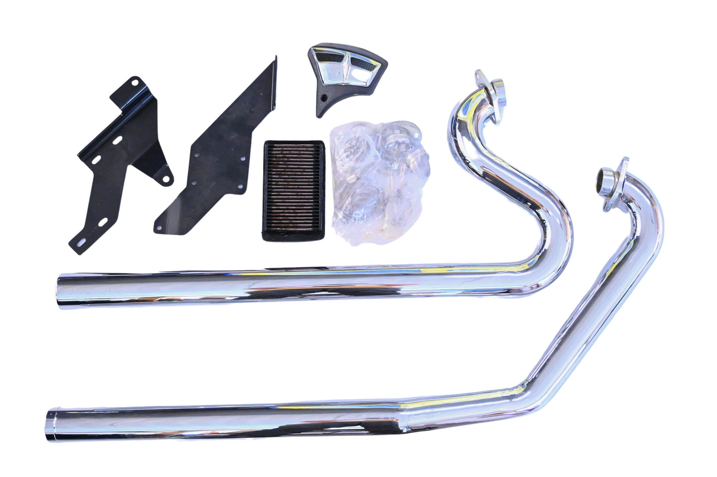 New OEM Polaris 2876305-156 Chrome Stage 1 Shotgun H/JP Exhaust Kit NOS