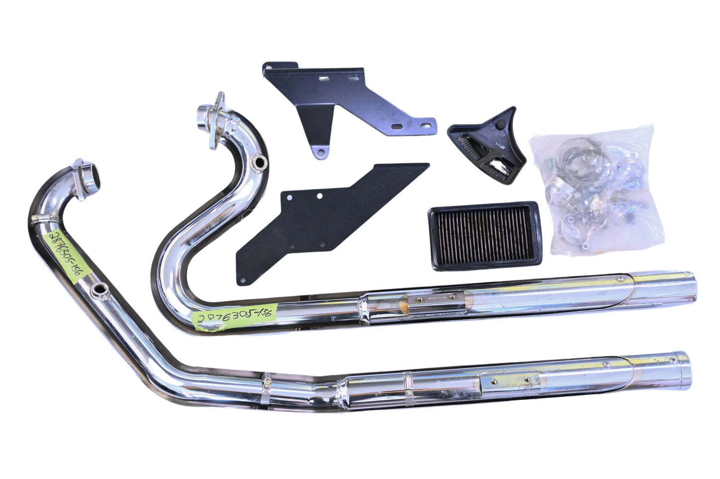 New OEM Polaris 2876305-156 Chrome Stage 1 Shotgun H/JP Exhaust Kit NOS