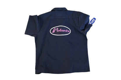 New OEM Polaris 286007909 Black Retro Pink Oval Mechanics Button-Up Size XL NOS