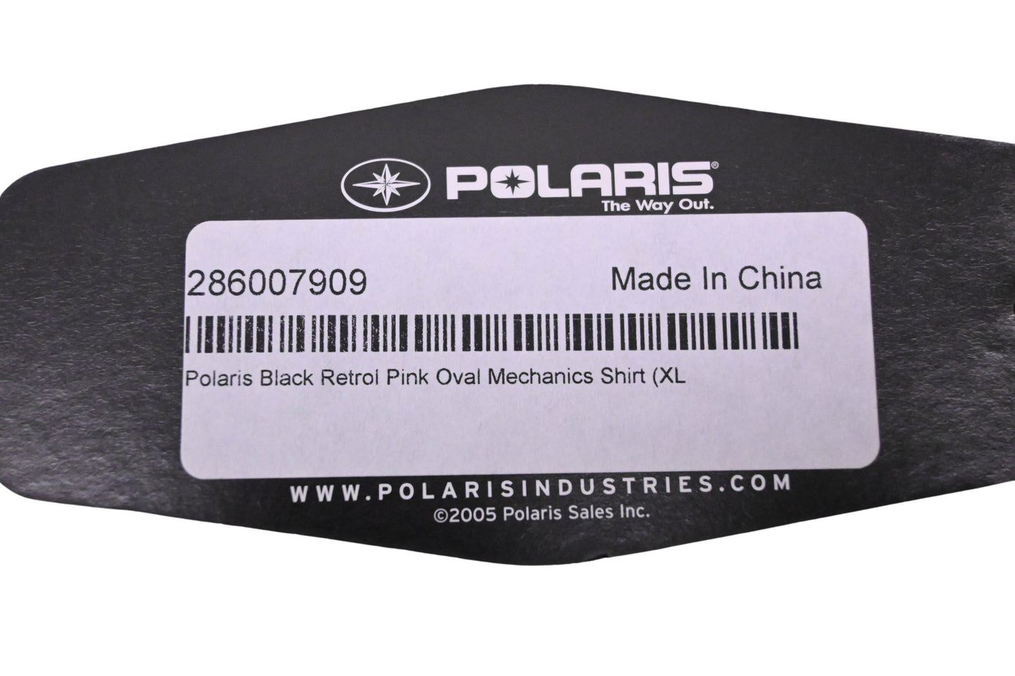 New OEM Polaris 286007909 Black Retro Pink Oval Mechanics Button-Up Size XL NOS