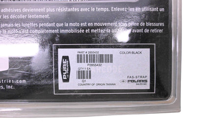 New OEM Polaris 2855432 Black Goggle Fast Strap Kit NOS