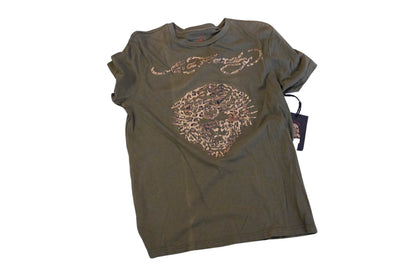 Ed Hardy M2TS033 Green Tiger Brand Tee Size L NOS