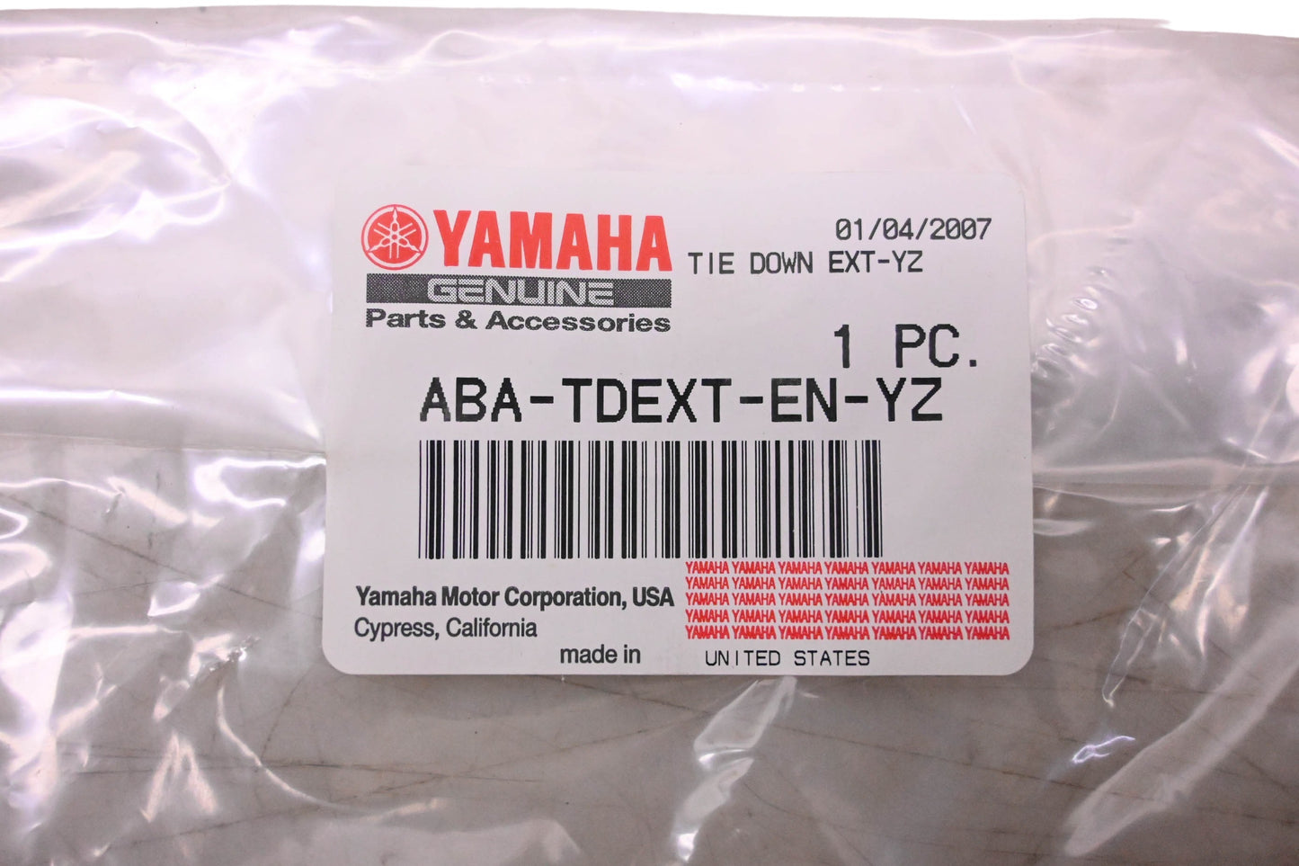 New OEM Yamaha ABA-TDEXT-EN-YZ 9" Tie Down Extension NOS