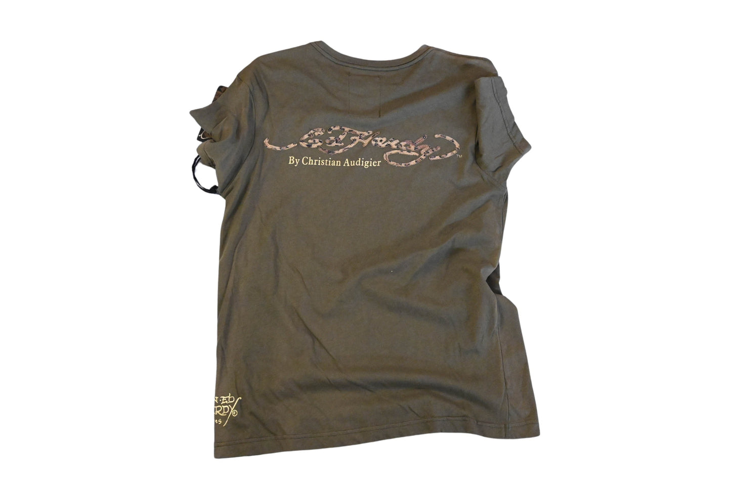 Ed Hardy M2TS033-M Green Tiger Brand Tee Size M NOS