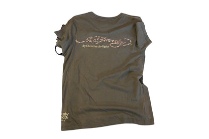 Ed Hardy M2TS033-M Green Tiger Brand Tee Size M NOS