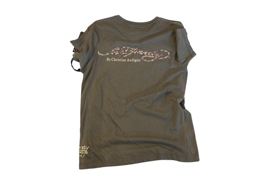 Ed Hardy M2TS033-M Green Tiger Brand Tee Size M NOS