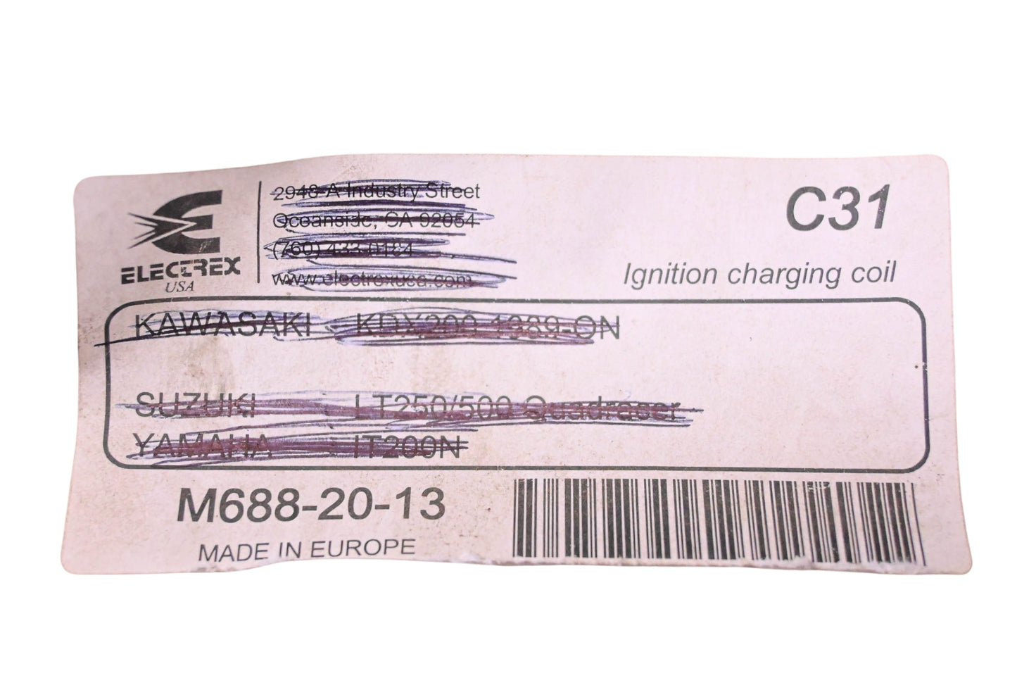 Electrex M688-20-13 Ignition Stator Coil Assembly NOS