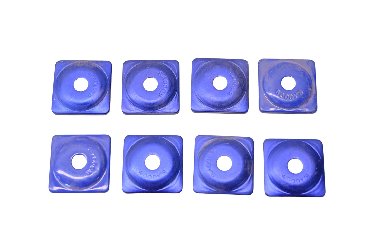 Woody's ASW2-3795 Blue Square Digger Plate Stud Support Plates Qty 8 NOS