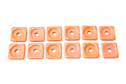 Woody's ASW2-3805 Orange Square Digger Plate Stud Support Plates Qty 12 NOS