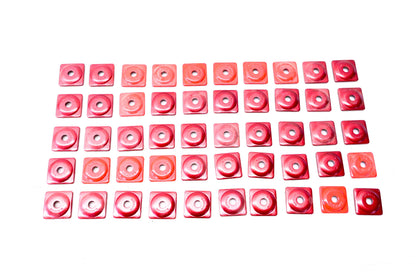 Woody's ASW2-3790 Red Square Digger Plate Stud Support Plates Qty 50 NOS