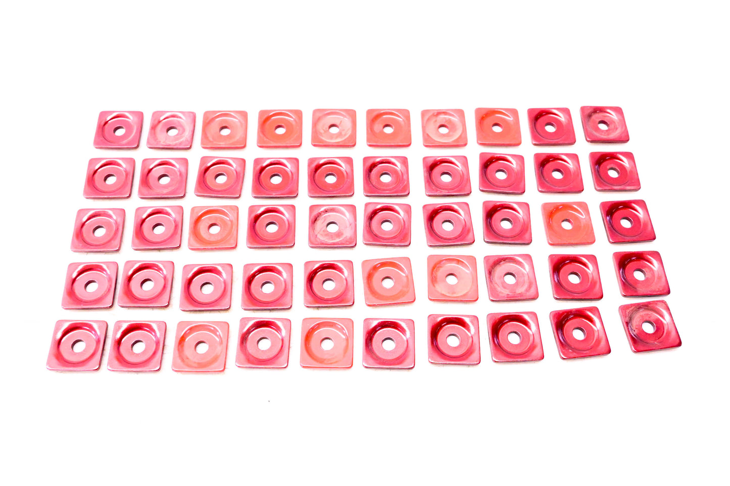 Woody's ASW2-3790 Red Square Digger Plate Stud Support Plates Qty 50 NOS