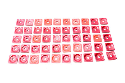 Woody's ASW2-3790 Red Square Digger Plate Stud Support Plates Qty 50 NOS