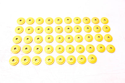 Woody's AWA-3800 Yellow Round Aluminum Support Plates Qty 51 NOS