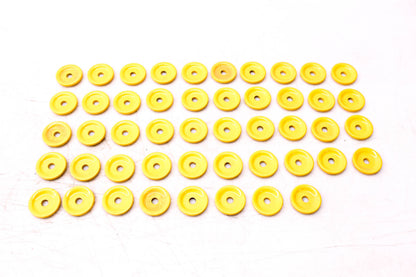 Woody's AWA-3800 Yellow Round Aluminum Support Plates Qty 51 NOS