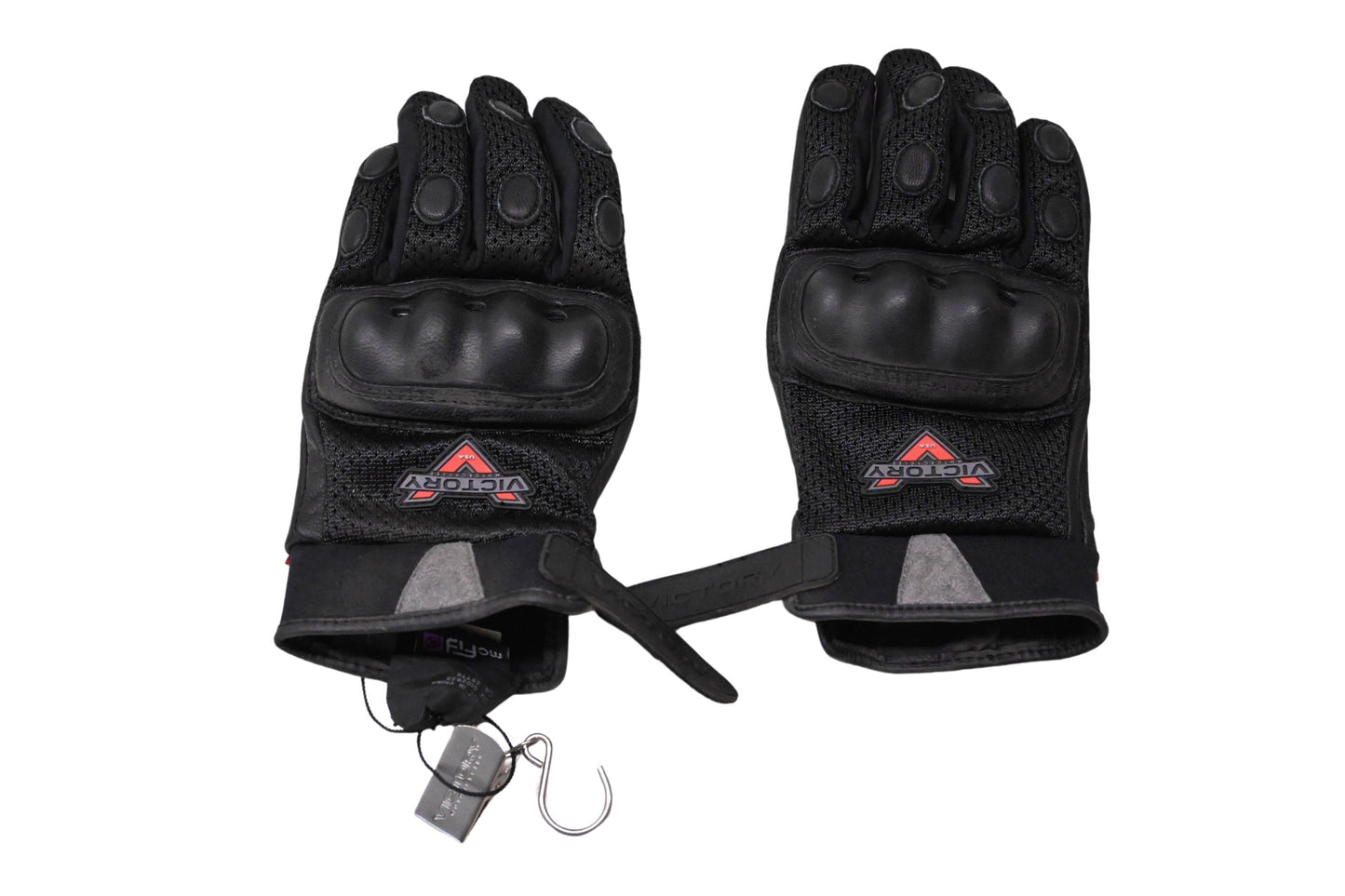 New OEM Victory 286322906 Black Brand Medina Mesh Gloves NOS