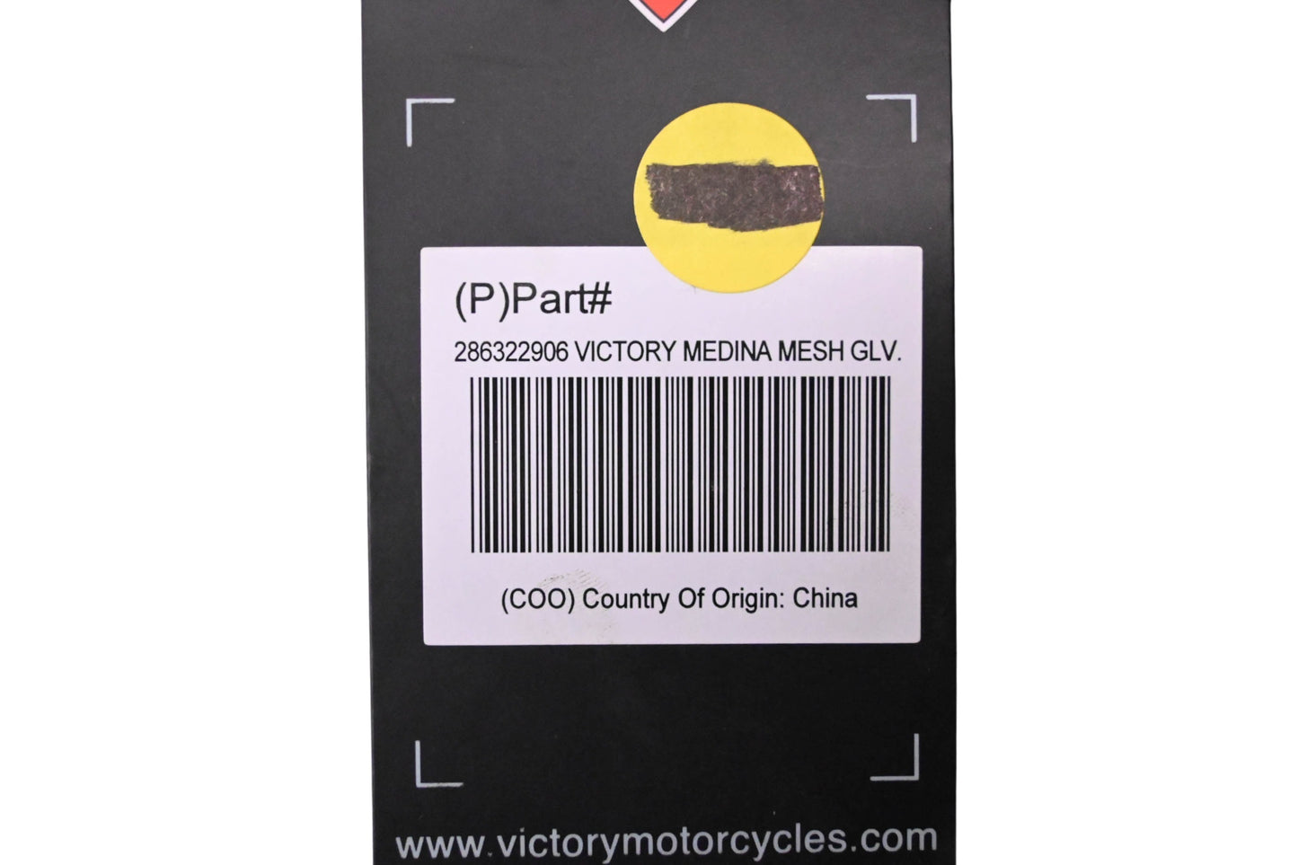 New OEM Victory 286322906 Black Brand Medina Mesh Gloves NOS