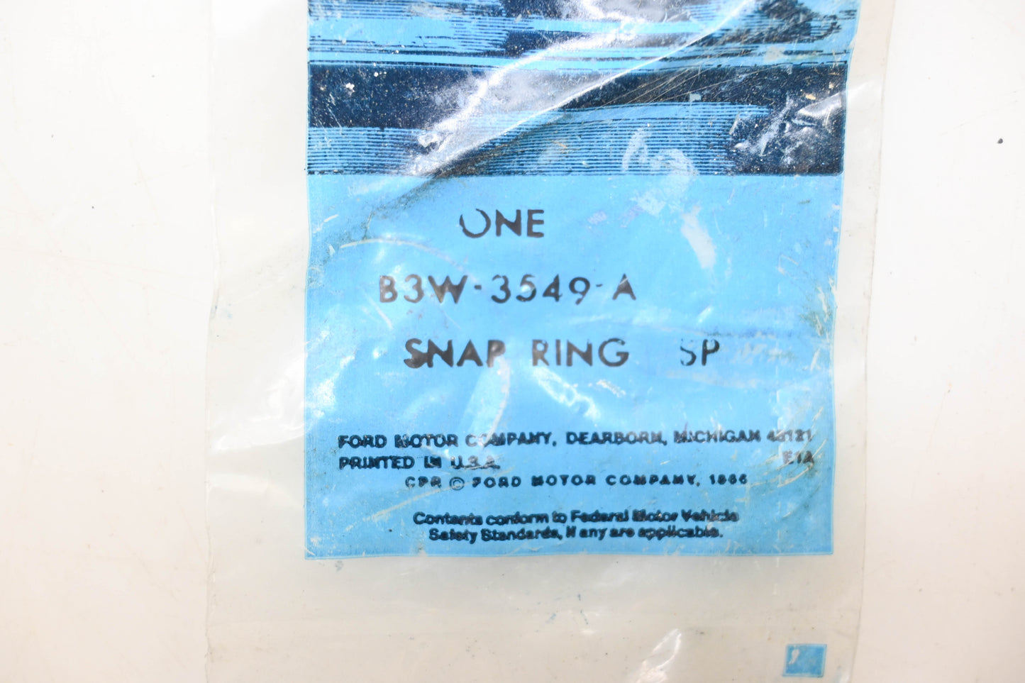 New OEM Ford B3W-3549-A Snap Ring NOS