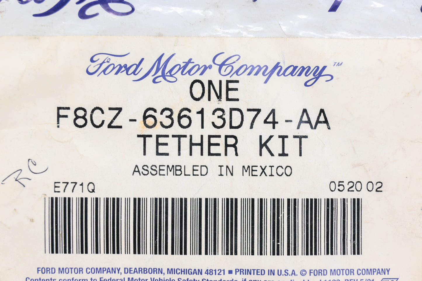 New OEM Ford F8CZ-63613D74-AA Tether Kit NOS