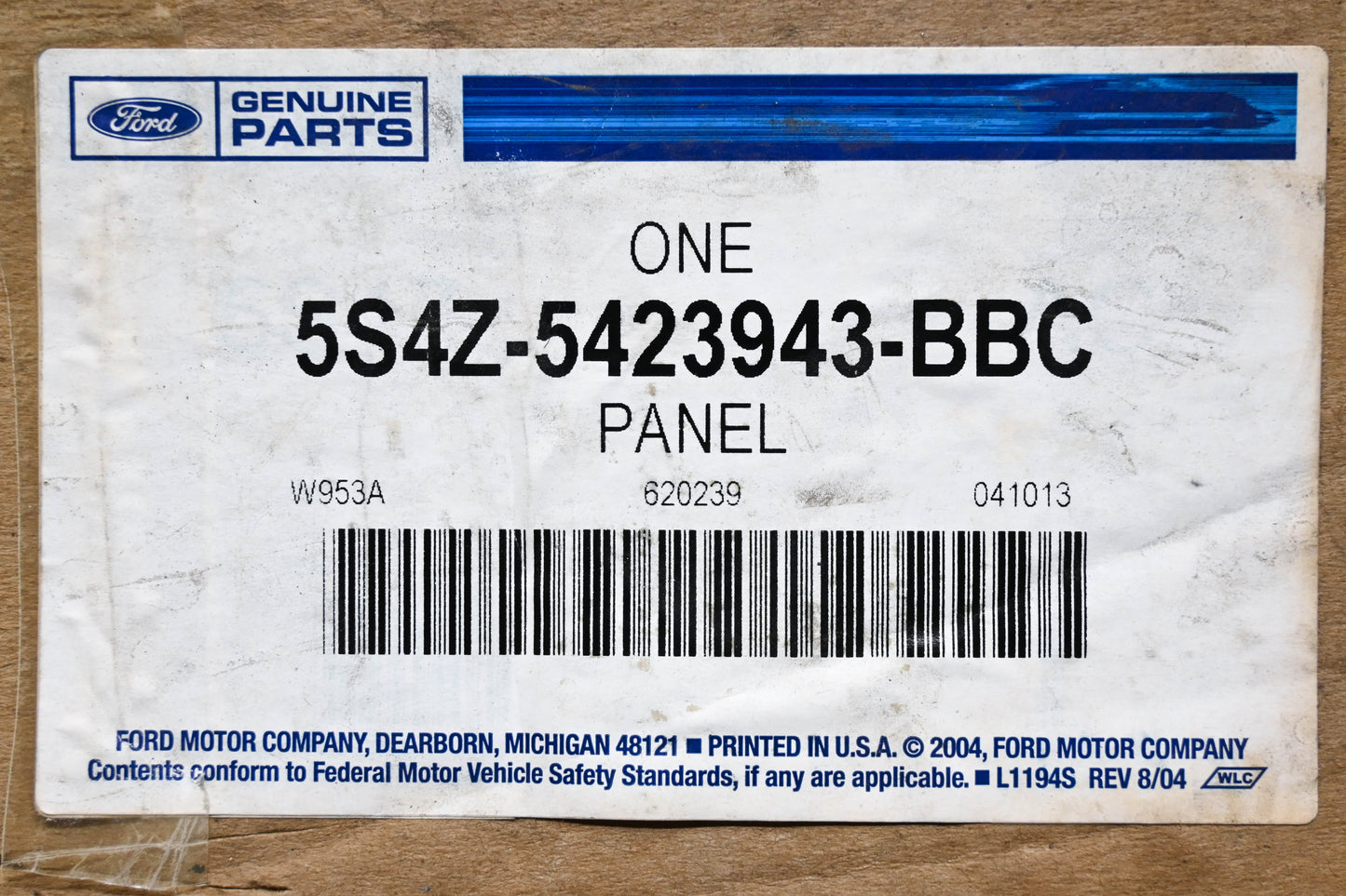 New OEM Ford 5S4Z-5423943-BBC Drivers Side Front Door Interior Trim Panel NOS