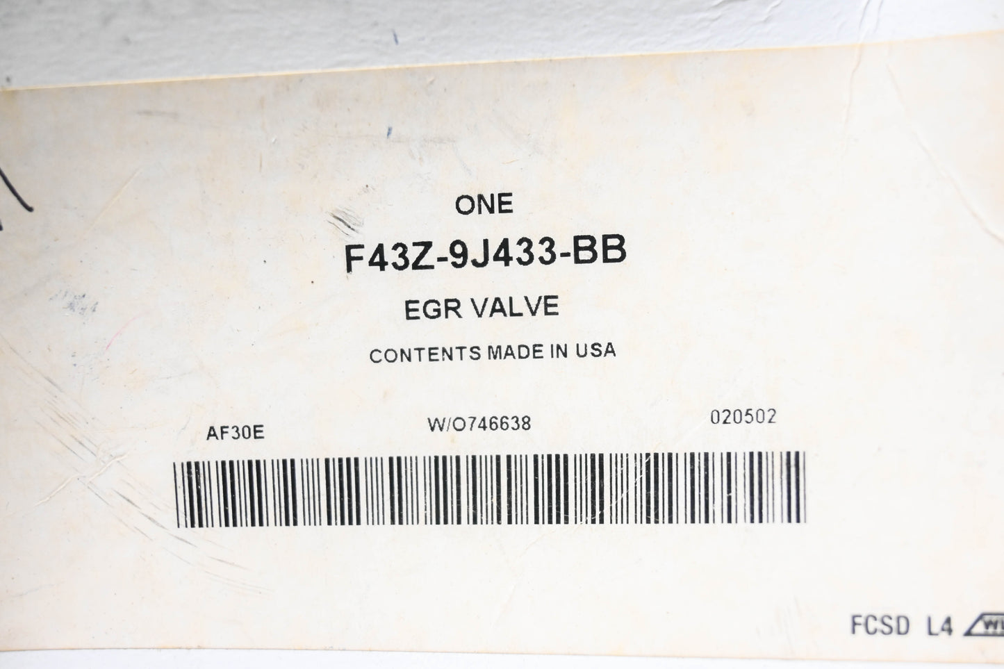 New OEM Ford F43Z-9J433-BB Valve Sensor Assembly NOS