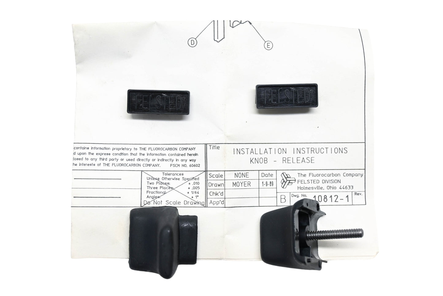 New OEM Ford E7HZ-7A082-A Release Handle Kit NOS