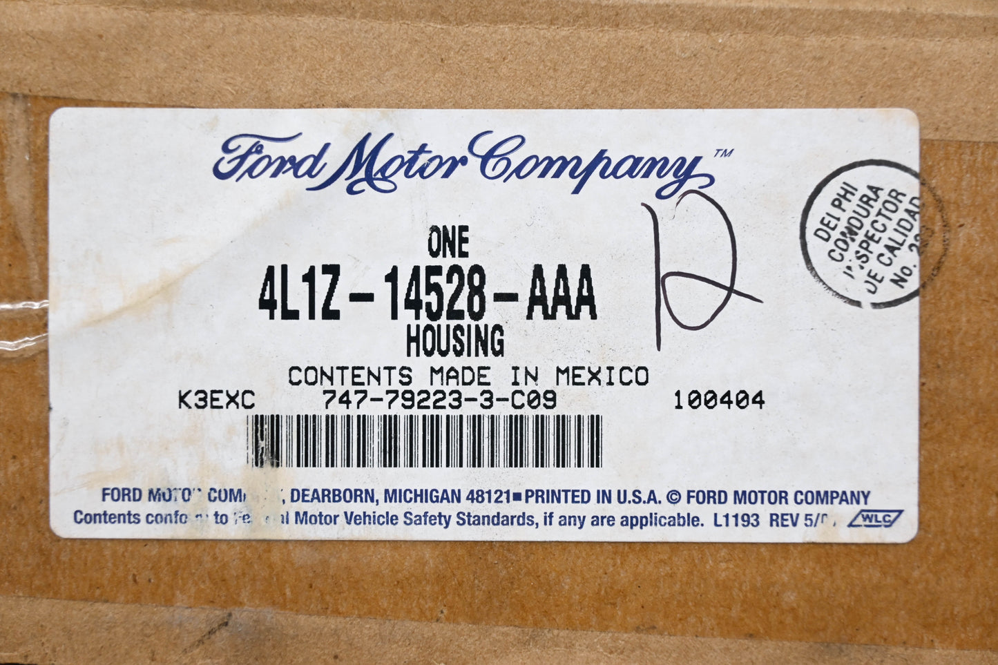 New OEM Ford 4L1Z-14528-AAA, 2L1X-14B135-AL Drivers Side Switch Housing NOS