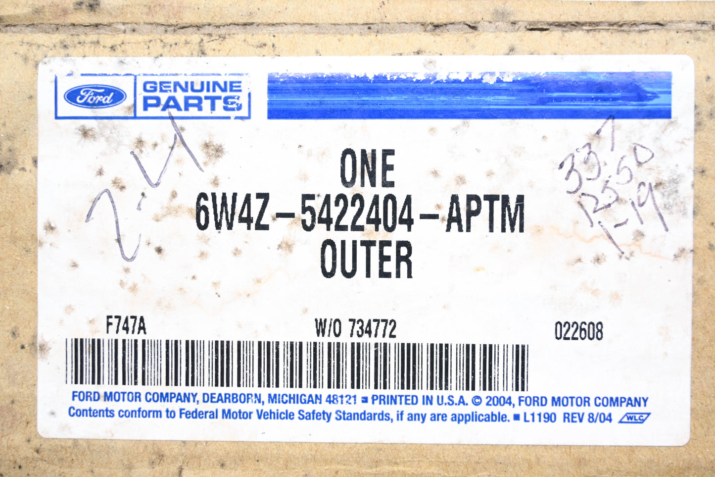 New OEM Ford 6W4Z-5422404-APTM, 6W43-5422400-AAW Door Handle Kit NOS