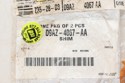 New OEM Ford D9AZ-4067-AA Rear Axle Differential Driving Gear Bearing Shim NOS