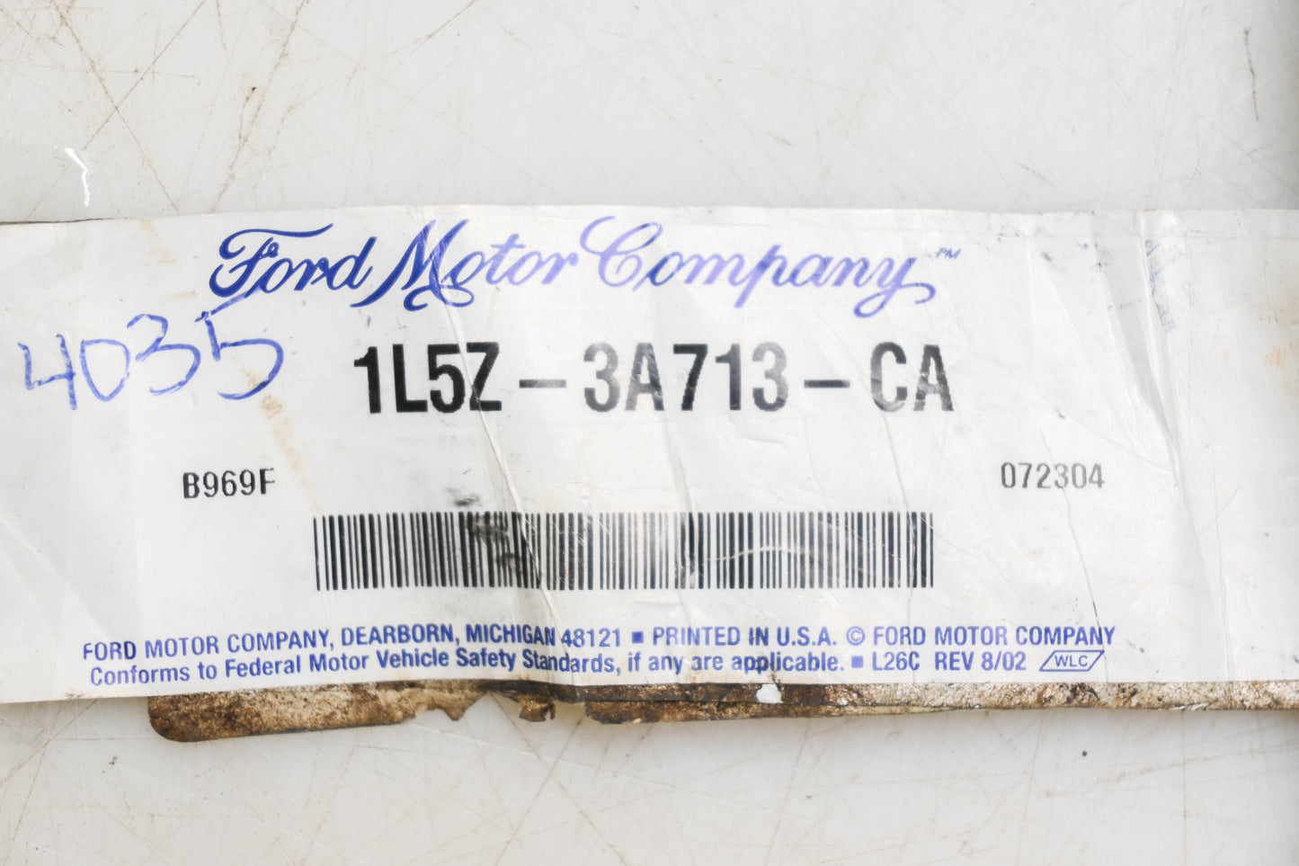 New OEM Ford 1L5Z-3A713-CA Power Steering Return Hose NOS