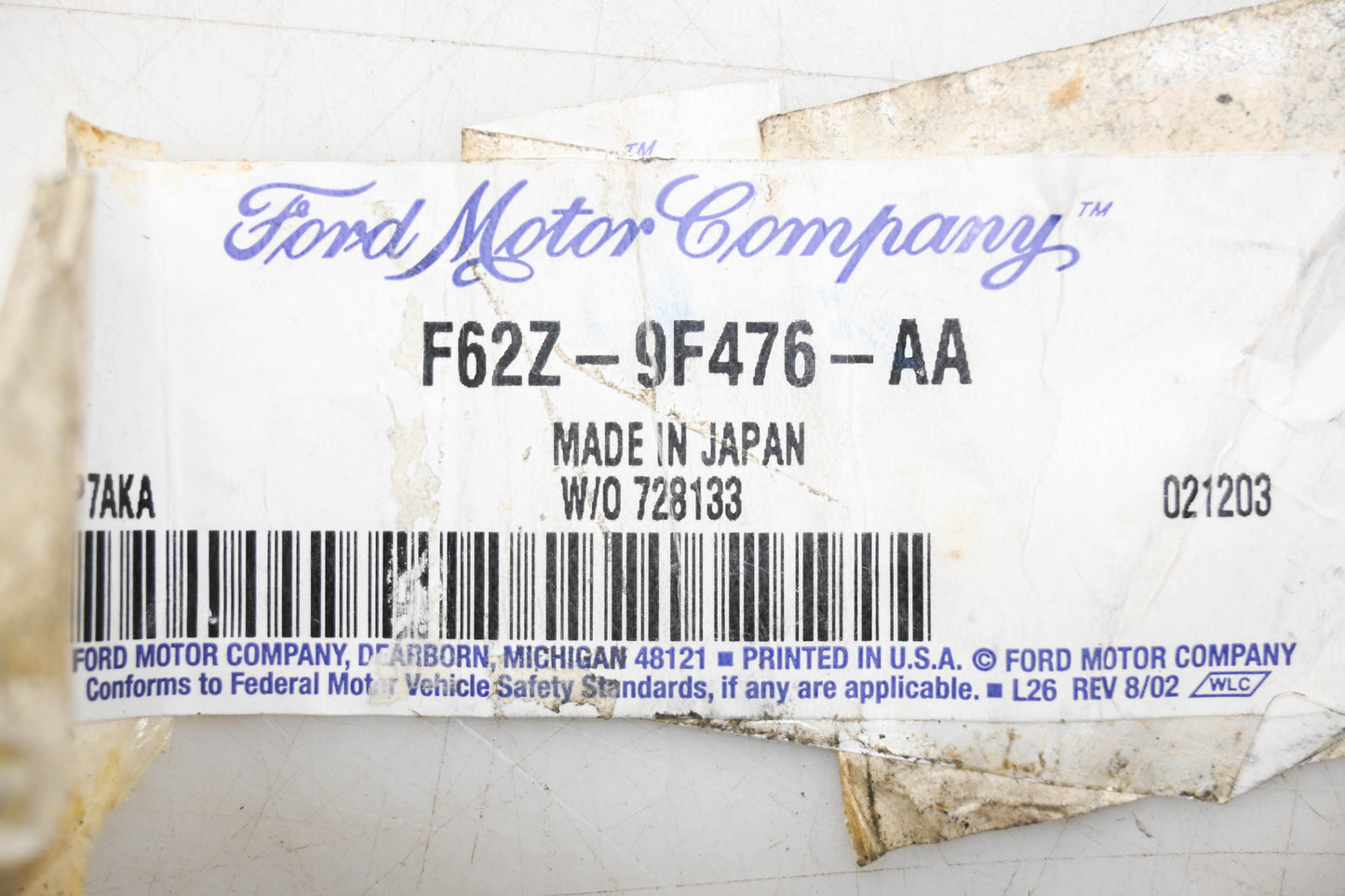 New OEM Ford F62Z-9F476-AA Hose NOS