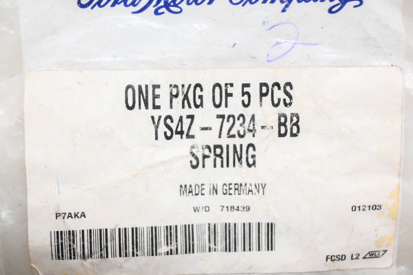 New OEM Ford YS4Z-7234-BB Springs Qty 5 NOS