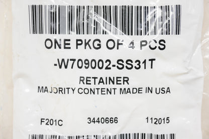 New OEM Ford W709002-SS31T Body Side Trim Retainer NOS