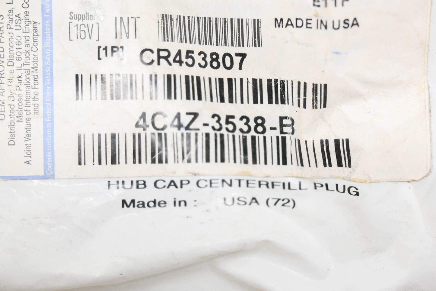 New OEM Ford 4C4Z-3538-B Plug NOS