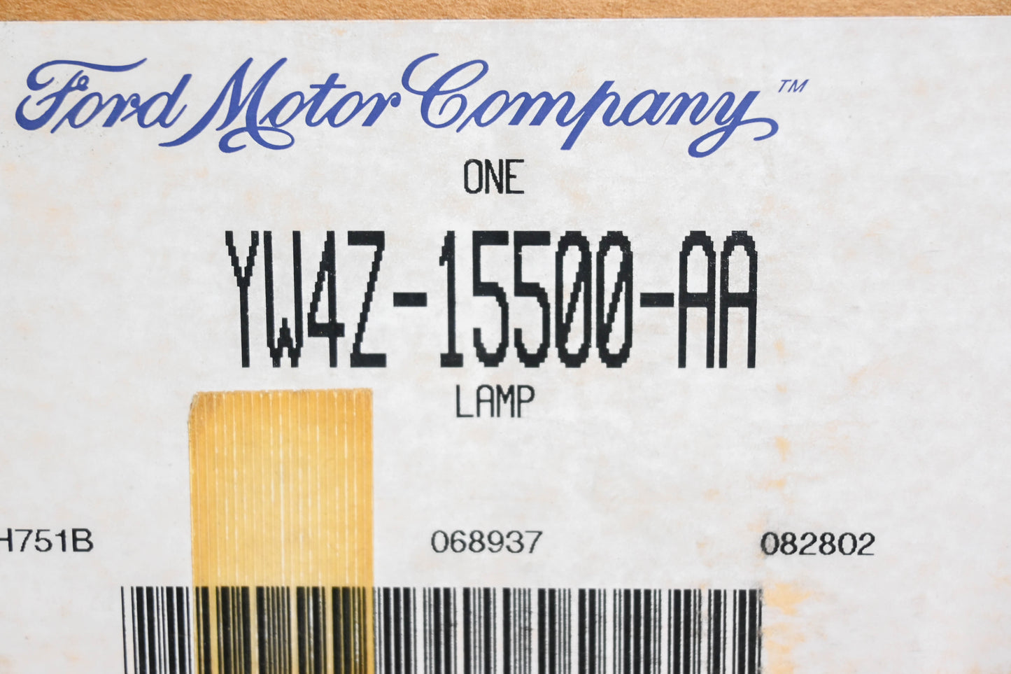 New OEM Ford YW4Z-15500-AA Rear License Plate Lamp NOS
