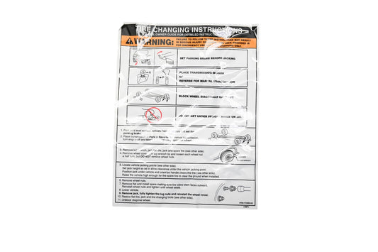 New OEM Ford 5F9Z-17A083-AA Jack and Spare Tire Decal NOS