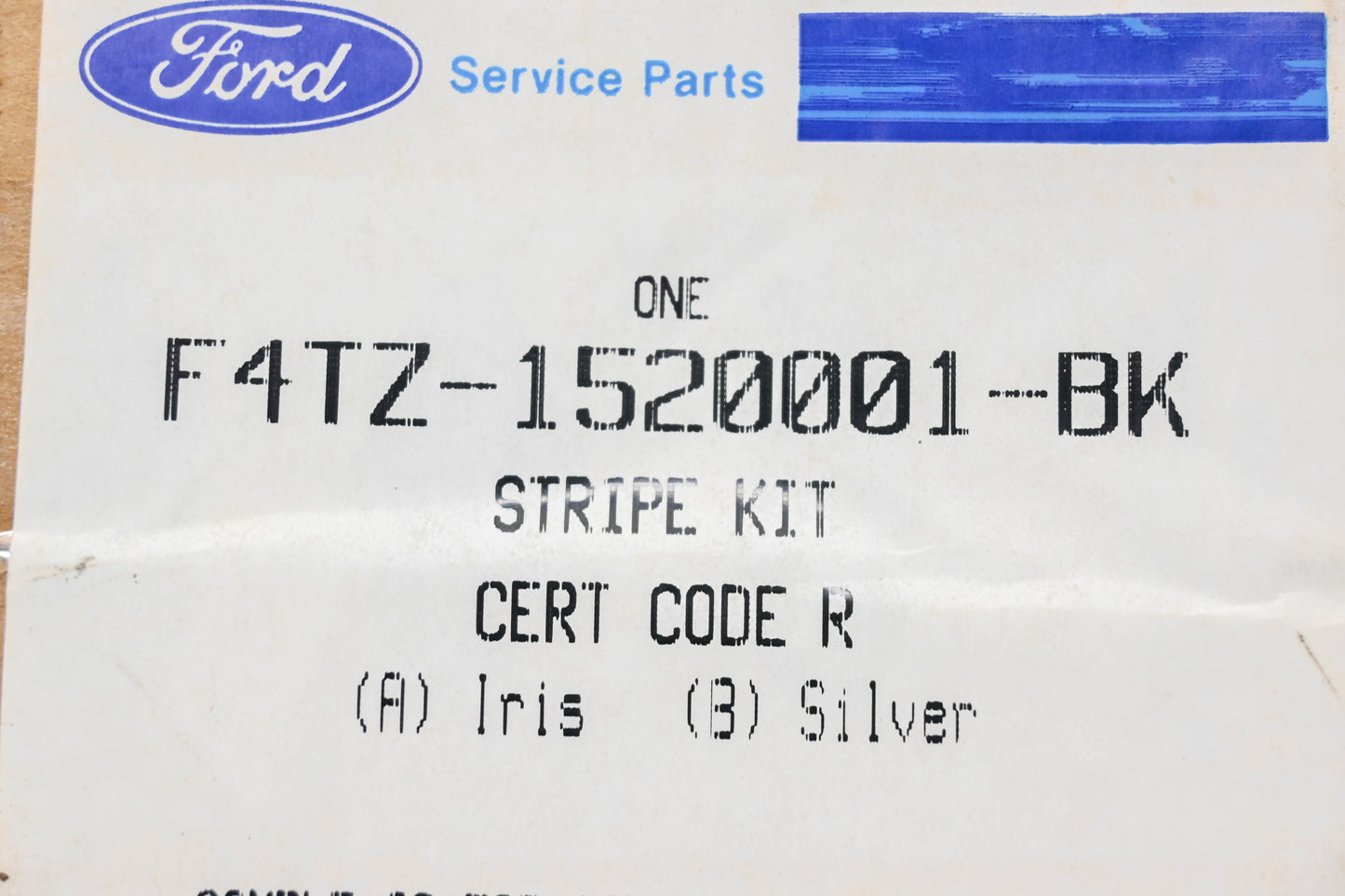 New OEM Ford F4TZ-1520001-BK Stripe Decal Kit NOS