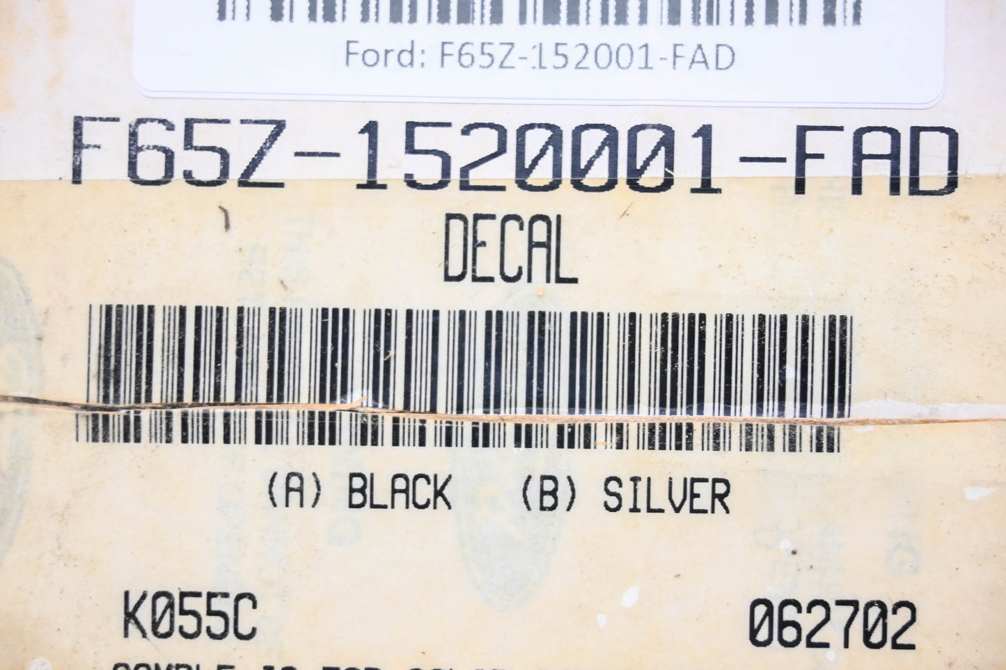 New OEM Ford F65Z-1520001-FAD Stripe Decal Kit NOS