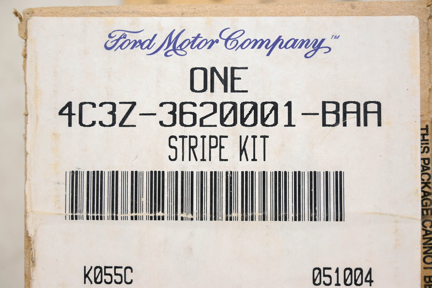 New OEM Ford 4C3Z-3620001-BAA Stripe Decal Kit NOS